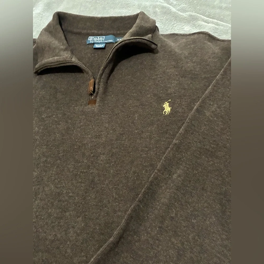 Ralph Lauren Brown Half-Zip Sweater